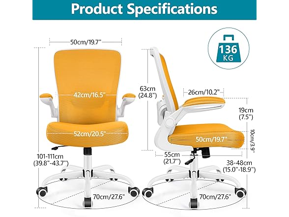 FelixKing Office Chair, Ergonomic Desk Chair Breathable Mesh Adjustable High Back (Open Box)