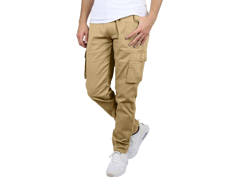 Mens Flex Stretch Cotton Cargo Pants