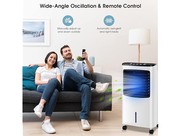 PETSITE Portable Evaporative Air Cooler, 3-in-1 Oscillation