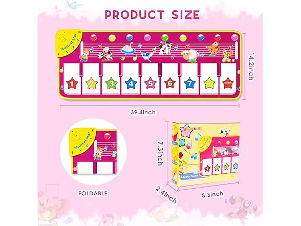 Kids Toy Piano Mat