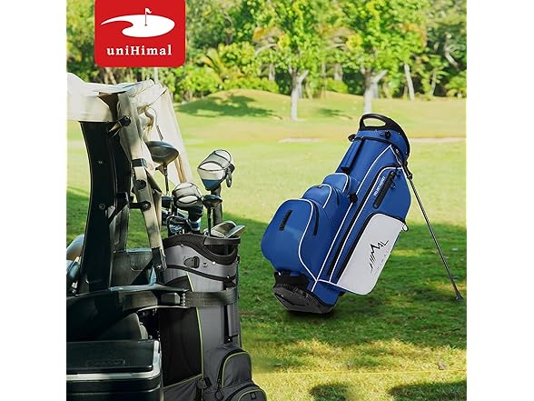 UNIHIMAL 4-Way Golf Stand Bag with Full-Length Divider, Ligh (Open Box)
