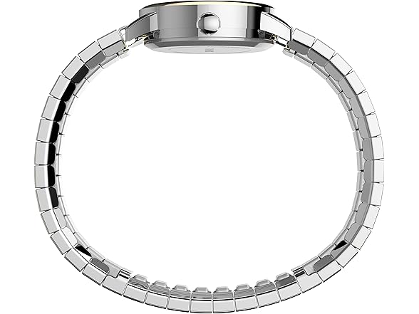Timex Women's Easy Reader 25mm Perfect Fit Watch – Silver-Tone Case White Dial with Silver-Tone Expansion Band (Open Box)