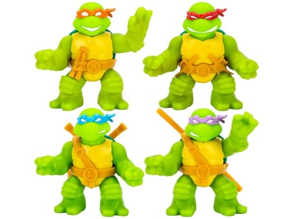 TNMT 4PK Super Oozy Toy Figures