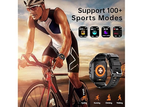 OUKITEL 1.96'' Fitness Smart Watch for Android/iPhone