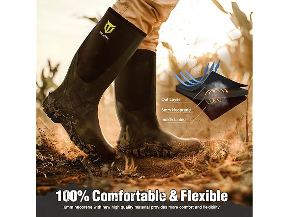TIDEWE Men's (6) Multi-Season Rubber Boots