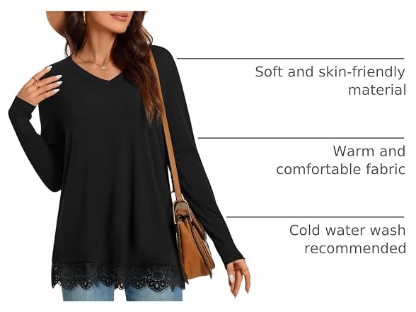 Netsmile Women (L) Tunic Tops Fall Long Leggings
