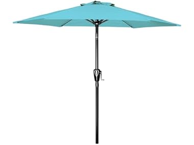$20.99, Was $41.41, 49% Off! Simple Deluxe 7.5ft Patio Umbrella with Push Button Tilt/Crank dealfomo