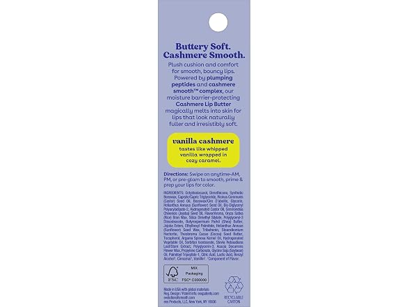 eos Vanilla Cashmere Plumping Peptides and Shea