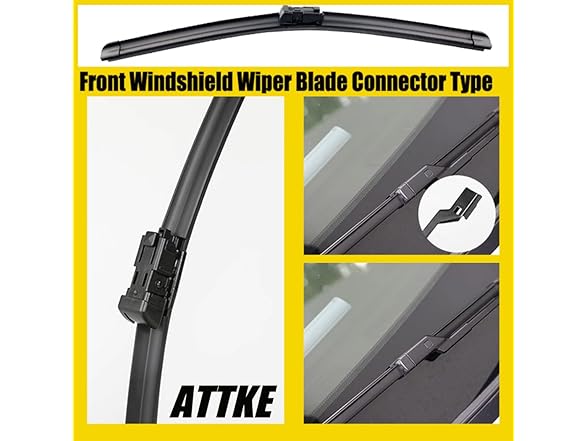 ATTKE 3 Wipers Front Windscreen Wiper Blades