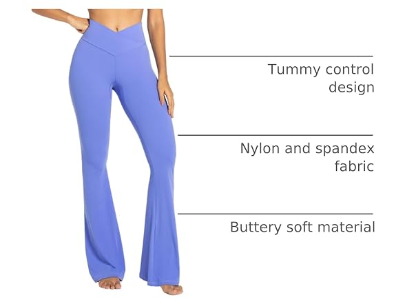 Sunzel Flare Leggings 30in XL Periwinkle