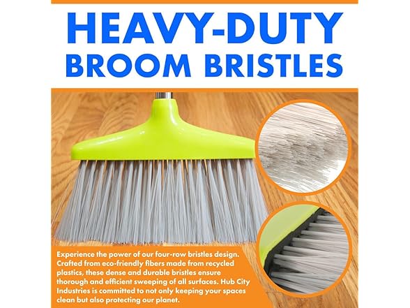 Heavy Duty Broom and Dustpan Combo Set