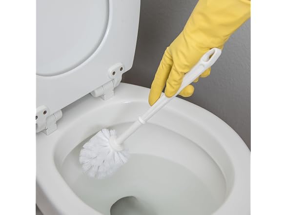 Sparta Flo-Pac Toilet Bowl Brush, 24 Pack for Commercial Restrooms, Heavy Duty Toilet Brush with Plastic Handle for Bathrooms, 11 Inches, White (Pack of 24)