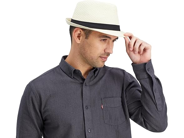 Levis Straw Fedora Brown