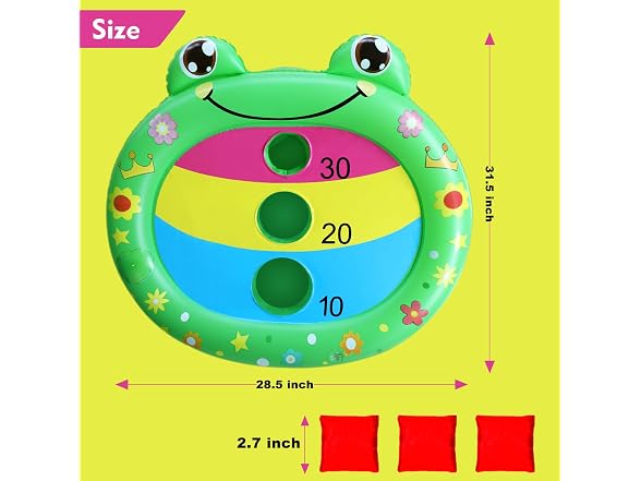 Inflatable Frog Pool Cornhole