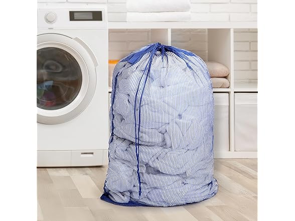 Smart Design Mesh Laundry Bag Blue