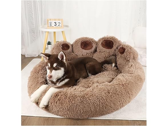 MUSM Fluffy Plush Dog Bed