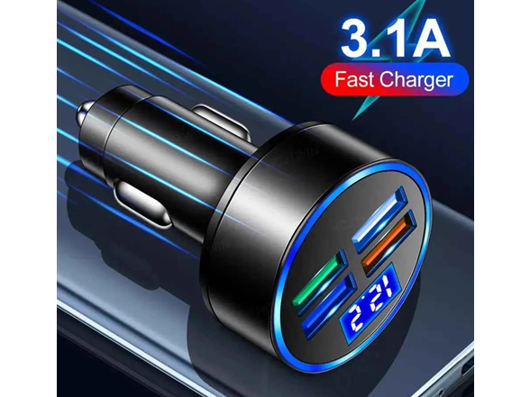 2-Pack 4-Port Car Charger