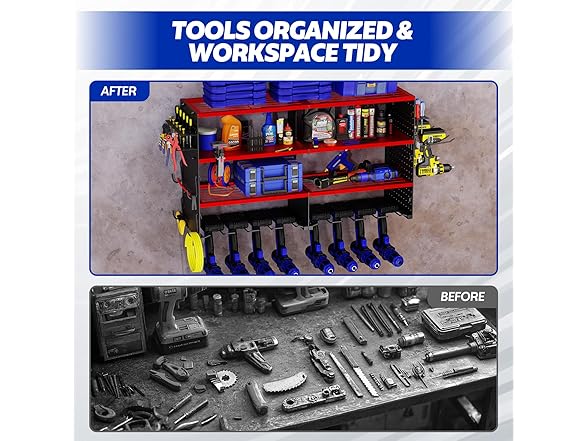Power Tool Organizer Wall Mount 4 Layer
