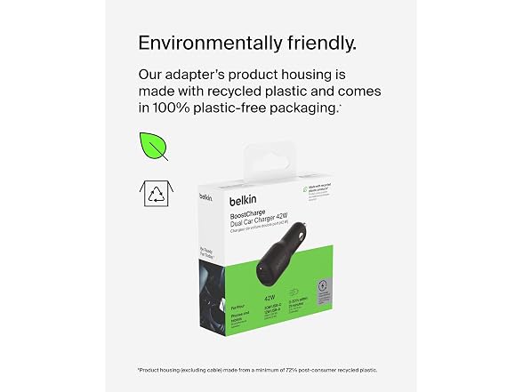 Belkin BoostCharge 42-Watt Dual Port Car Charger