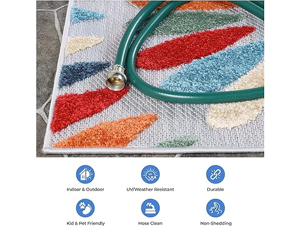 Superior Oversized Floral Indoor Outdoor Area Rug, Multicolor