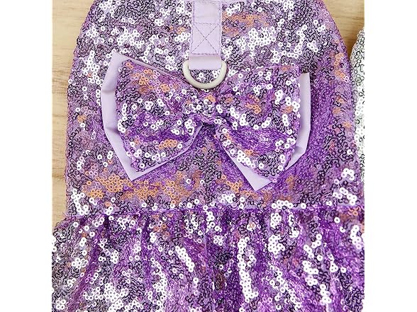 Tangpan Sequins Bow-Knot Pet Dance Dress Dog