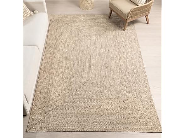 nuLOOM 2x16 Solid Hand Braided Rug Tan