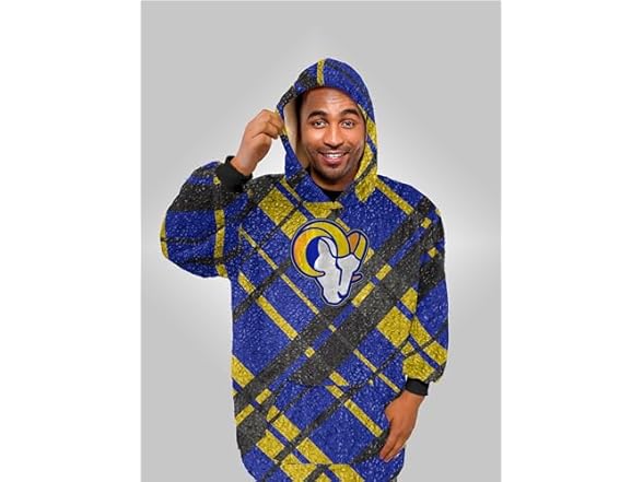 NFL Sherpa Flannel Hoodie Blanket - Choose Team