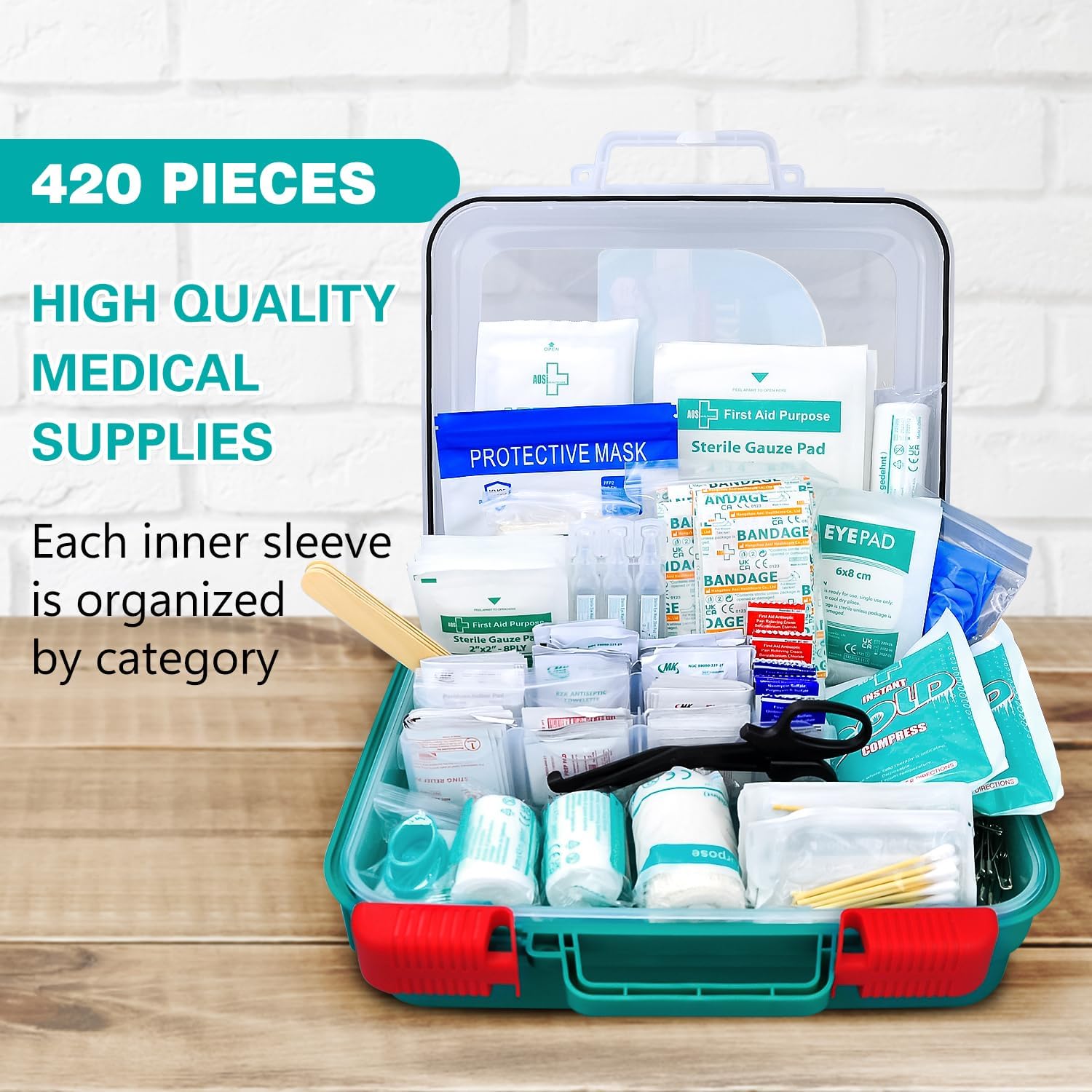 420 Piece Professional First Aid Kit - Gallery 16
