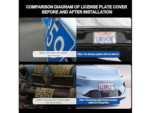 Car captain 2pcs License Plate Protector