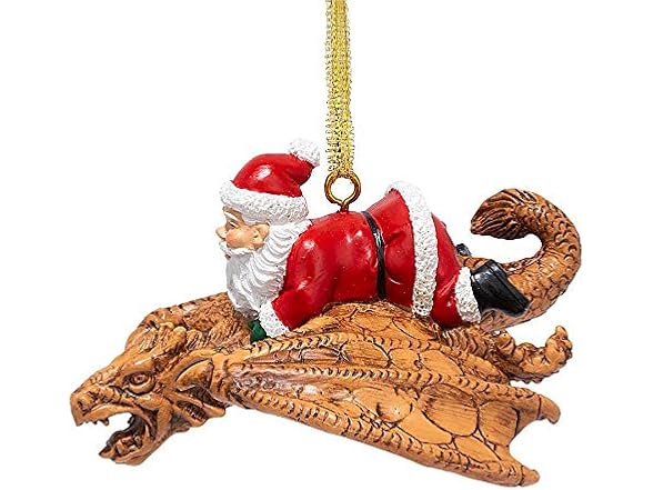 Santa Snowdragon Holiday Ornament