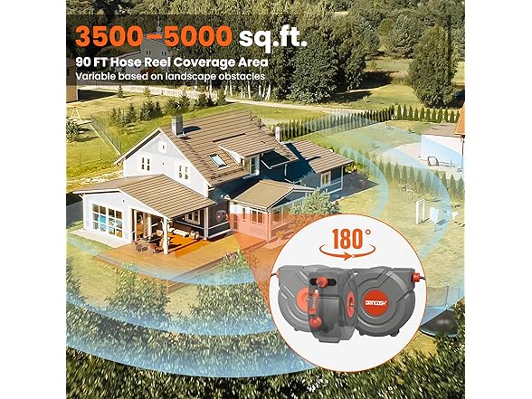 Retractable Hose Reel5/8 in x 90 ft