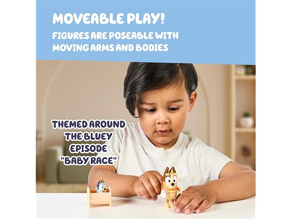 Bluey Baby Race Figure 2-Pack