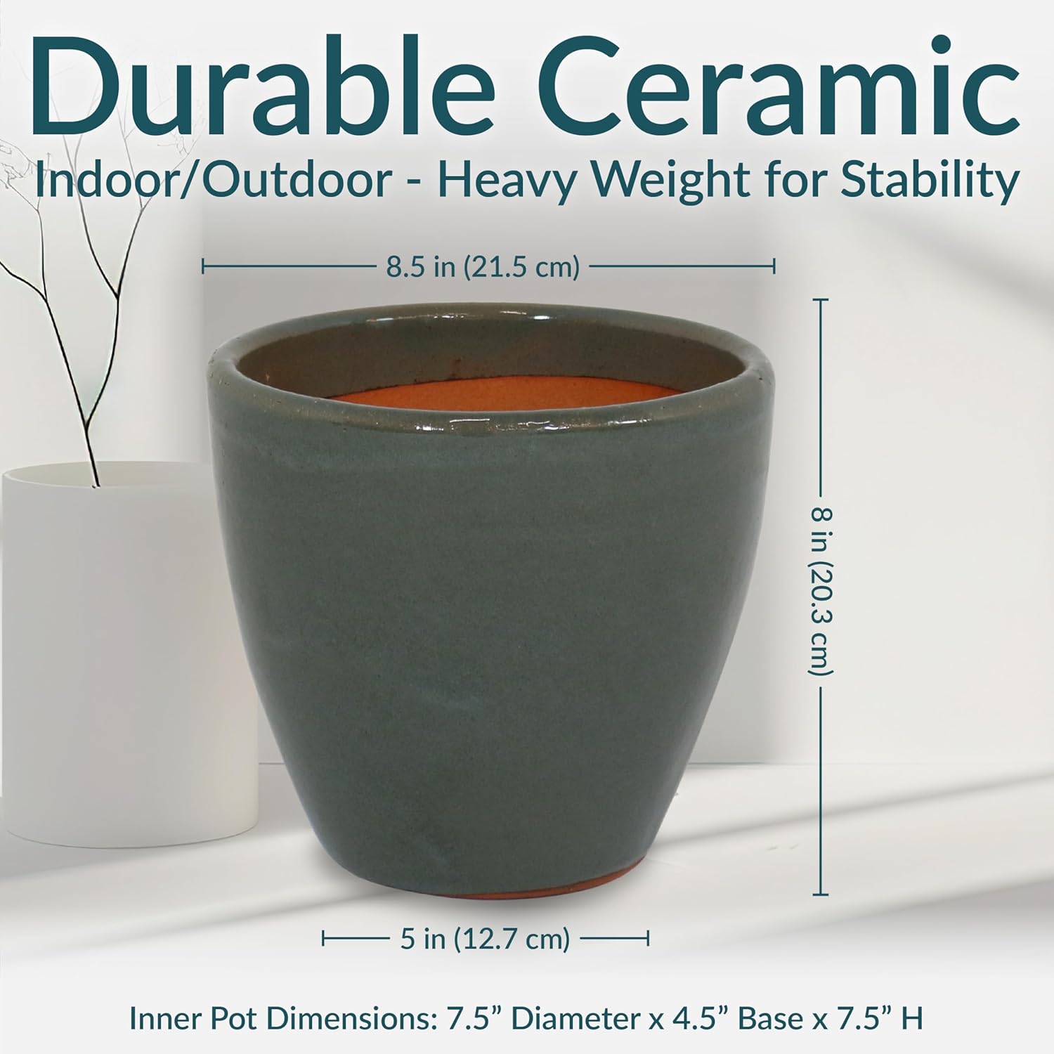 Sunnydaz Decor 2 Resort Ceramic Planters - Gallery 13