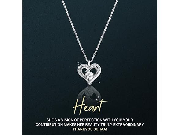 SUHAA 925 Sterling Heart Necklace Women