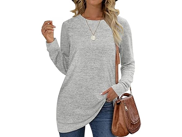 Agfiuytnl Women (XXL) Long Sleeve Crew Sweatshirts