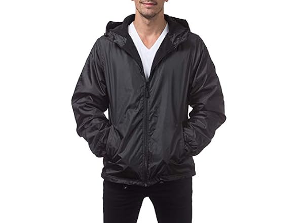 Pro Club Men (3XL) Fleece Lined Windbreaker Jacket