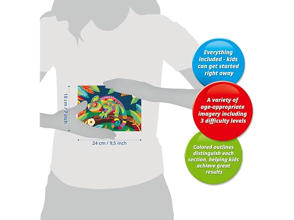 Ravensburger CreArt Colorful Chameleon Paint‑by‑Number Kit