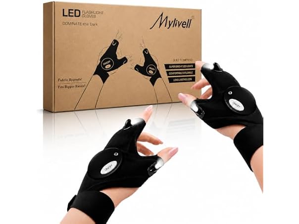 $12.99, Was $22.99, 43% Off! Mylivell CON-02 LED Flashlight Gloves dealfomo