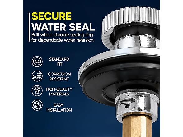 SUPPLYGIANT Lift and Turn Tub Drain Stopper,