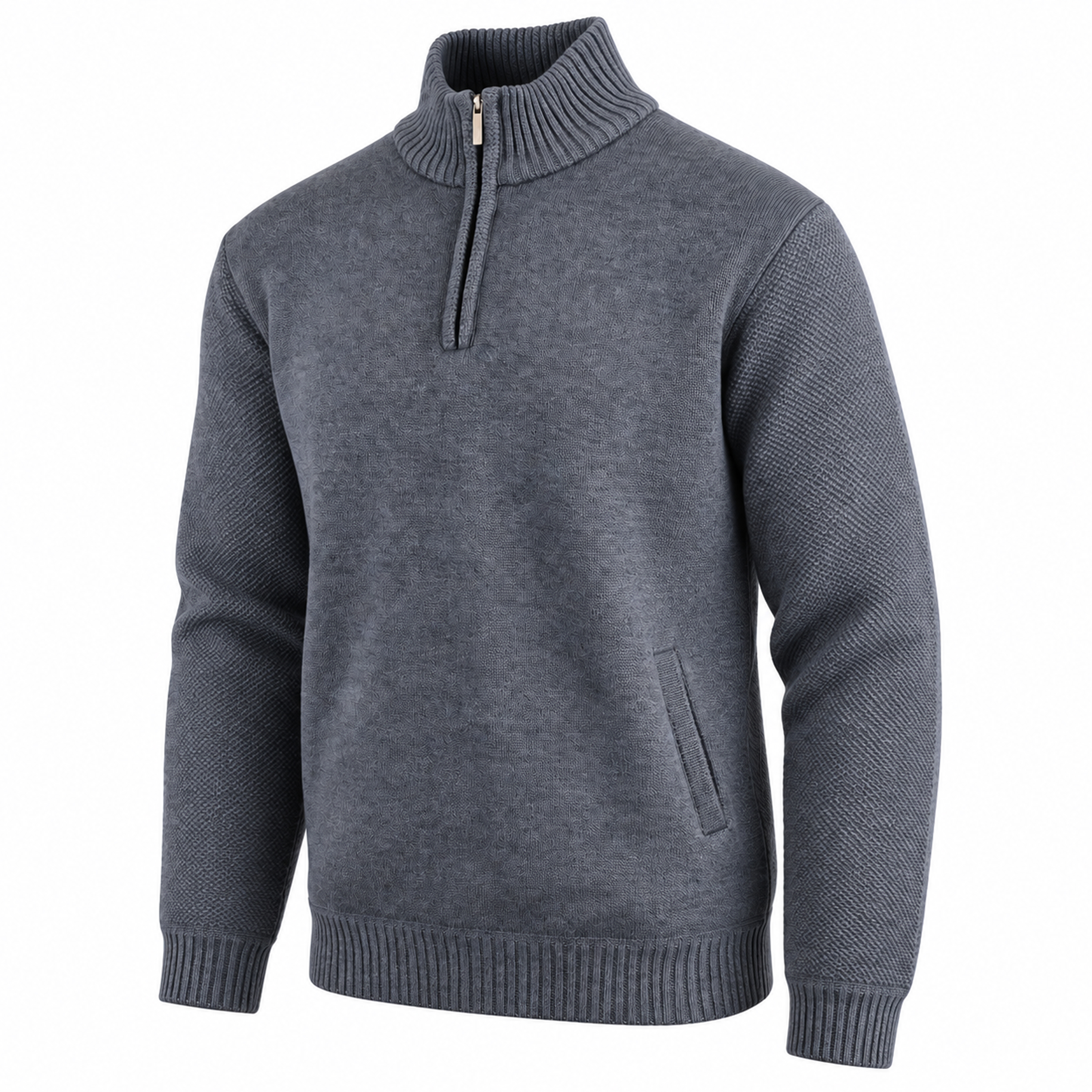 3Pk Mens Fleece Quarter Zip Sweaters - Gallery 31