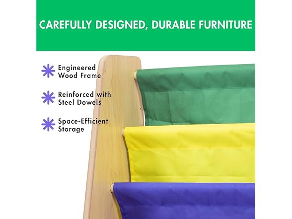 Humble Crew 4-Tier Kids Bookshelf 3 Bins