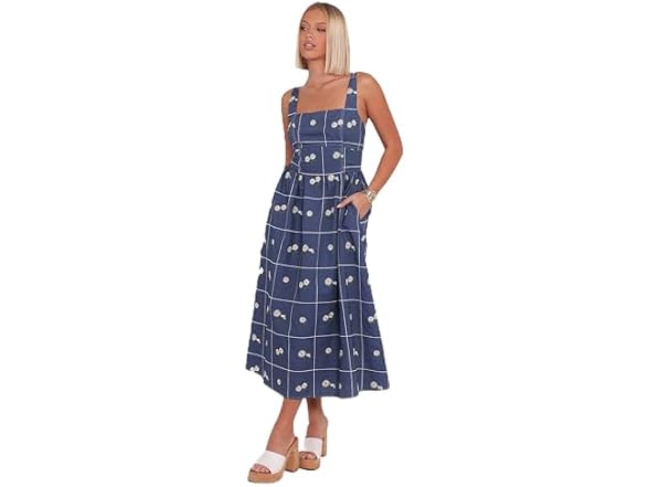 Petal & Pup Women's (M) Yolande Midi Dress - Blue