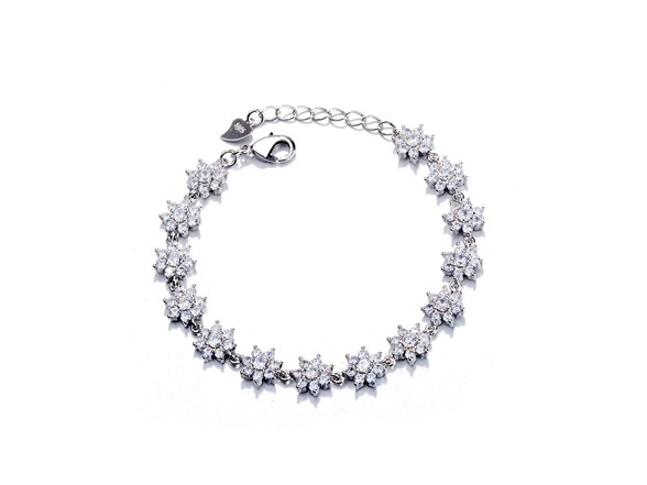 Genuine Crystal Flower Bracelet