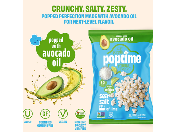 (50ct) Poptime Gourmet Popcorn Snack Bags (Your Choice)