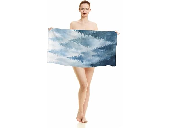 oFloral Watercolor Foggy Hand Towels, Drawn