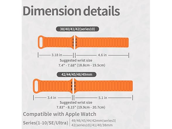 Miranzoa Magnetic Silicone watch band