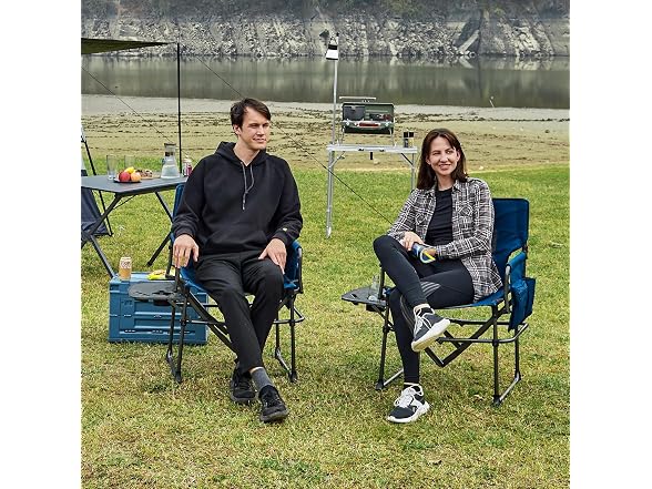 EVER ADVANCED Blue Camping Chair