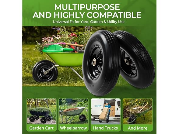 13-Inch Flat-Free PU Tire, 2-Pack - Gallery 6