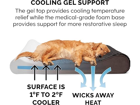 Furhaven Cooling Gel Bed for Large Dogs