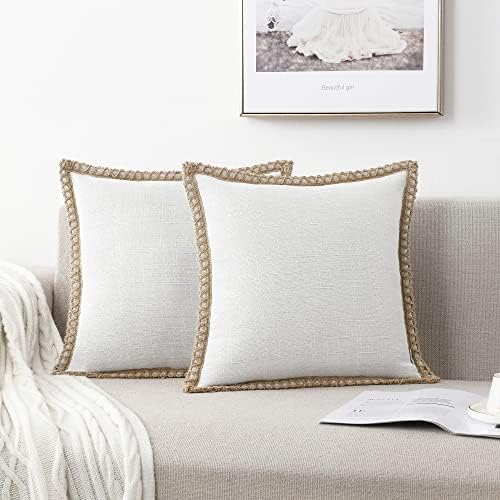Set of 2 Farmhouse Throw Pillow Covers